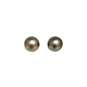 10MM Black South Sea Pearl Stud Earrings