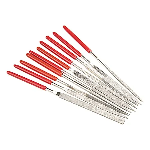 10Pcs Yootones Guitar Files Kit, Guitar Fret Nut Saddle Slot Pickguard Grinding File Group Set Luthier Repair Tool Compatible with Guitar Violin