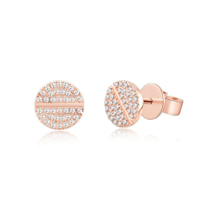 14k Gold & Diamond Stud Earrings -0.13ct