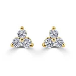 14k Gold & Diamond Stud Earrings - 0.96ct