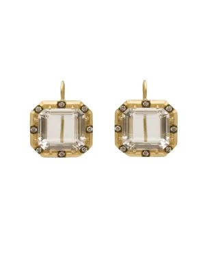 18k Yellow Gold Diamond Earrings