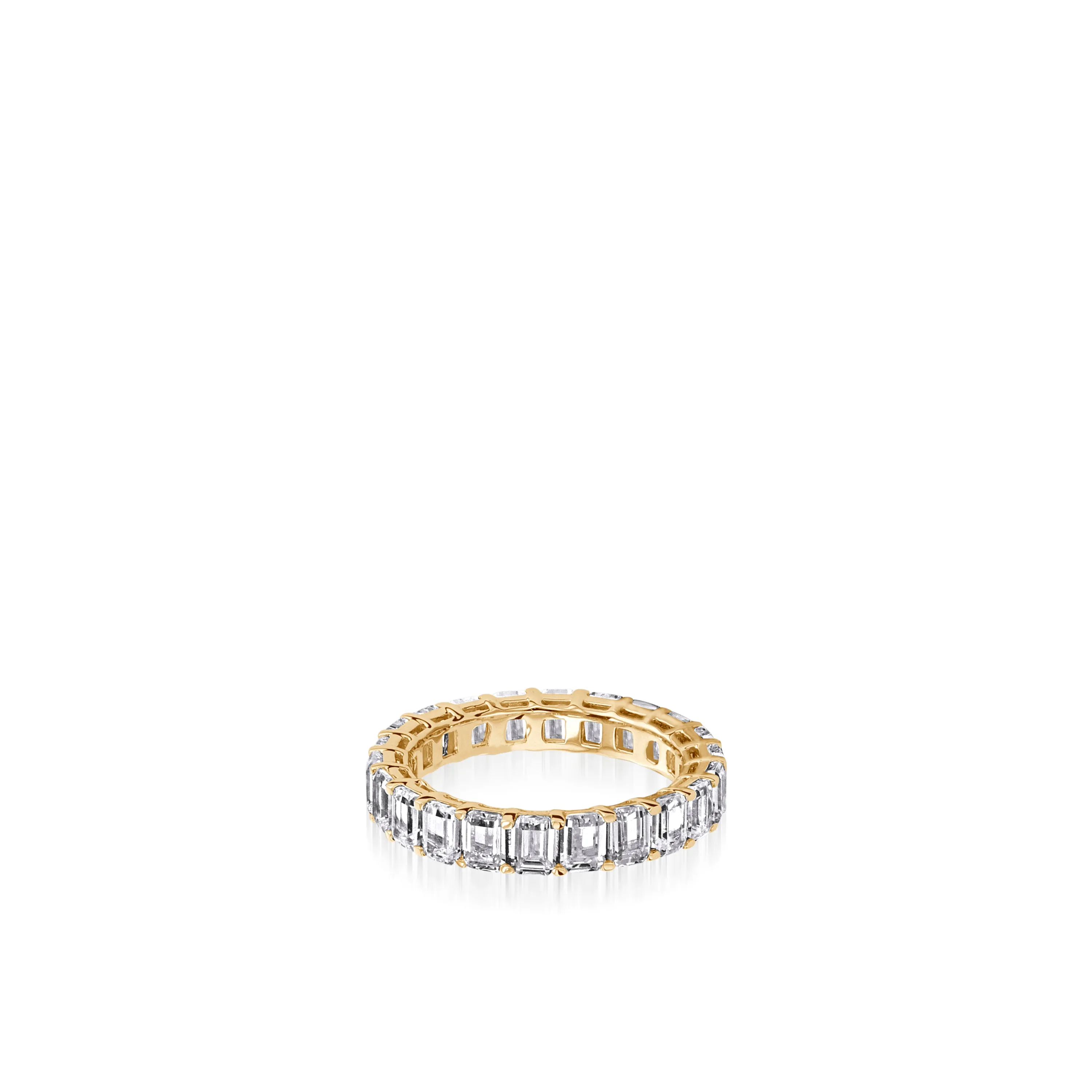 4.5-Carat Emerald-Cut Lab Diamond Eternity Band