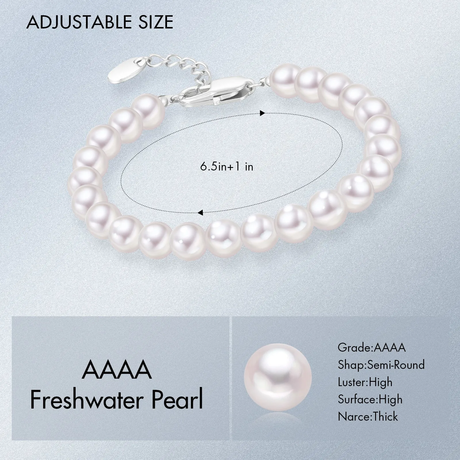 6mm Freshwater Pearl  Bracelet for Women