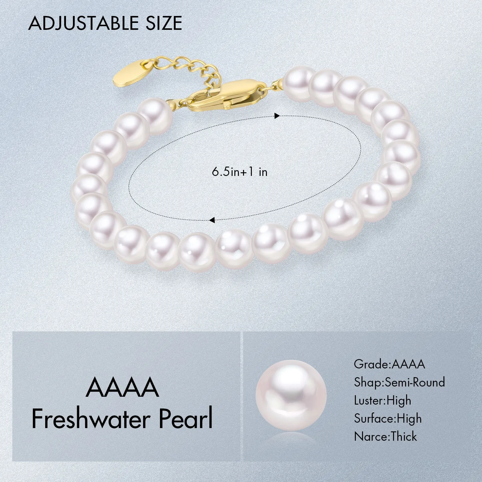 6mm Freshwater Pearl  Bracelet for Women
