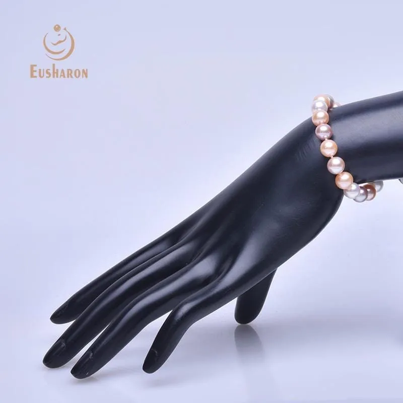 7.5-8mm Mixed Color Round Freshwater Pearl Bracelet
