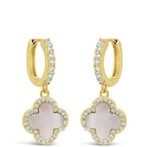 Absolute Jewellery Pearl Clover Earrings