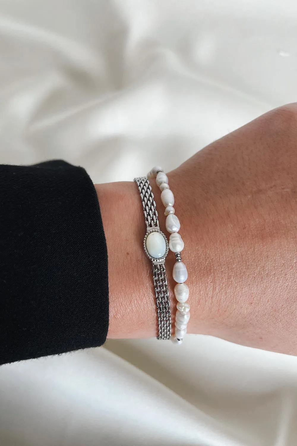 Amalfi Pearl Bracelet Silver