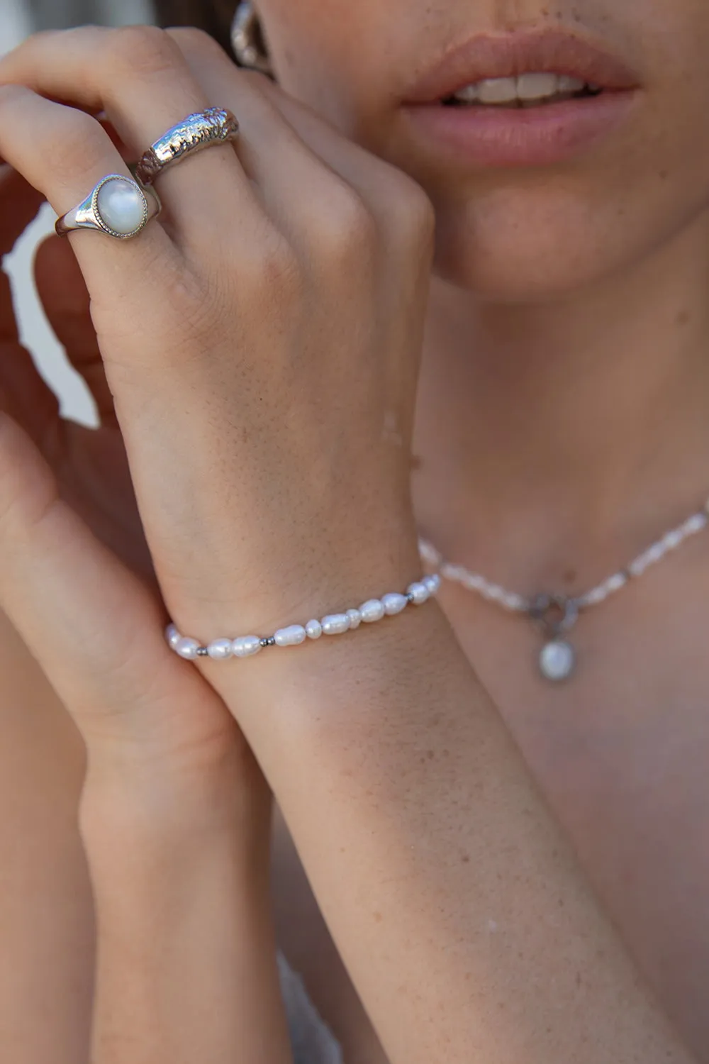 Amalfi Pearl Bracelet Silver