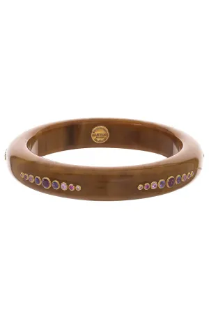Amethyst Garnet Brown Bakelite Bangle