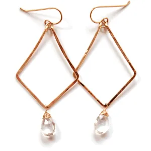Arrowhead Gemstone Earrings - Crystal Quartz