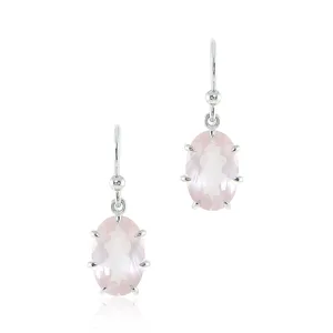 Ashley Earrings in Rose Quartz