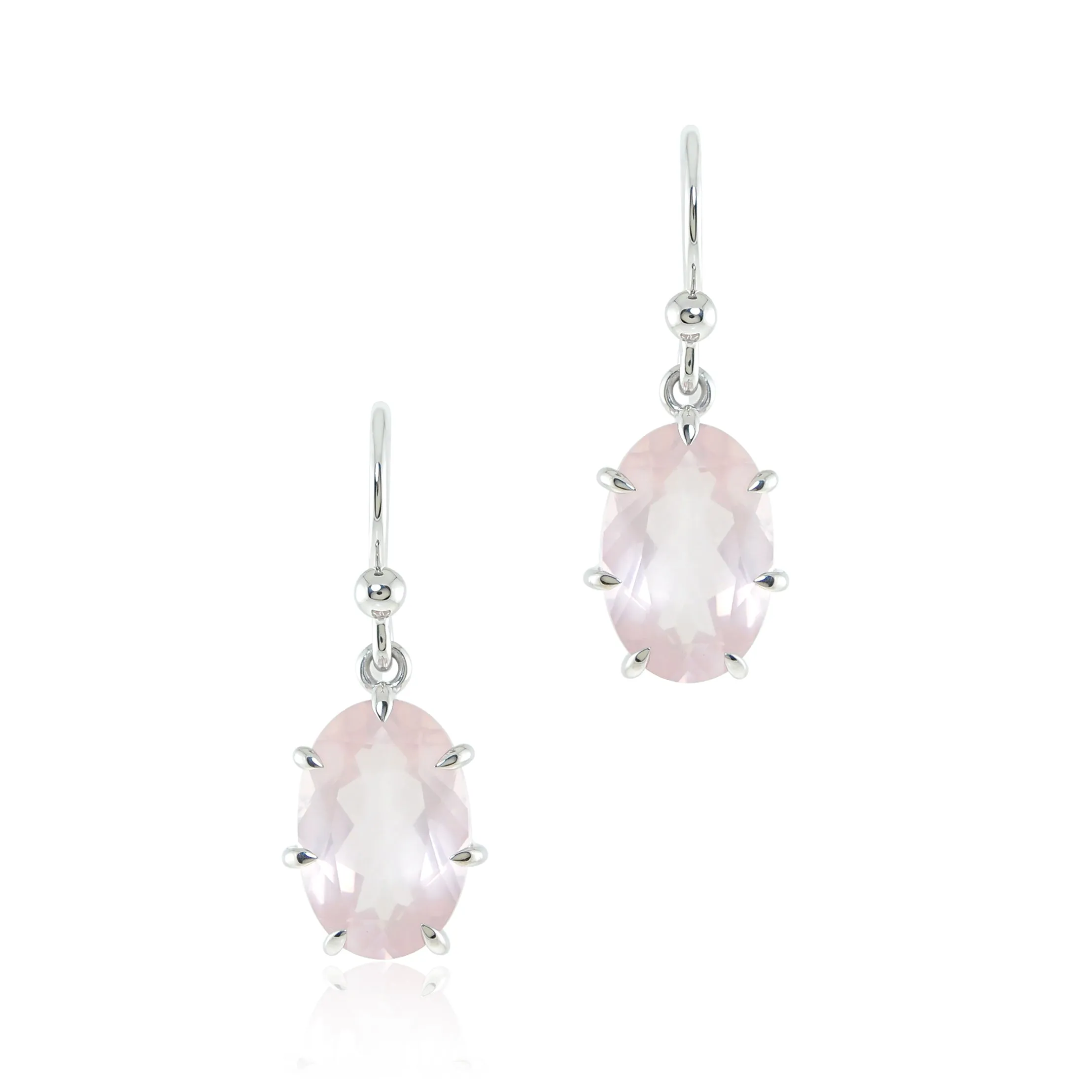 Ashley Earrings in Rose Quartz