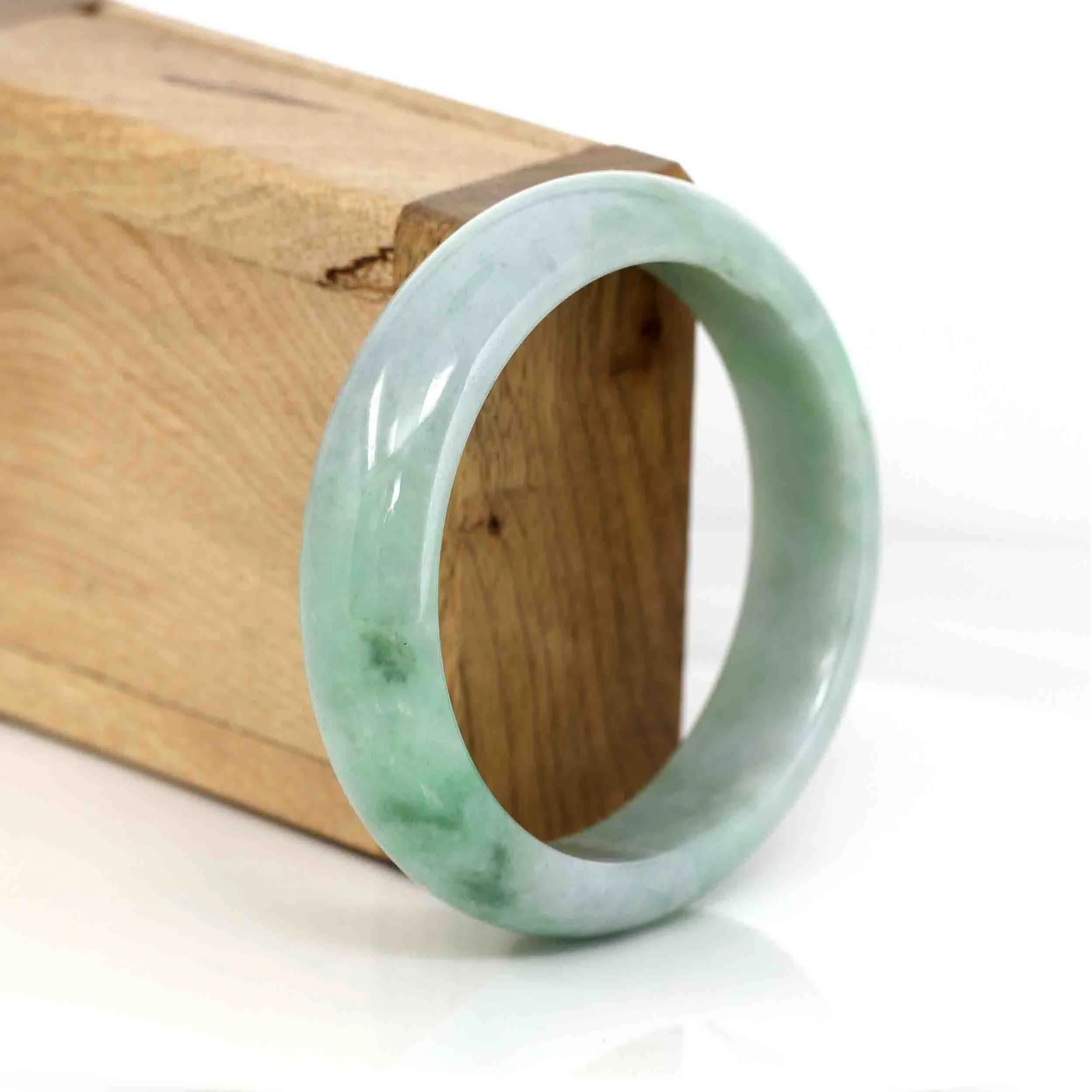 Baikalla Classic Real Jade Jadeite Bangle Bracelet ( 56.85 mm )#351