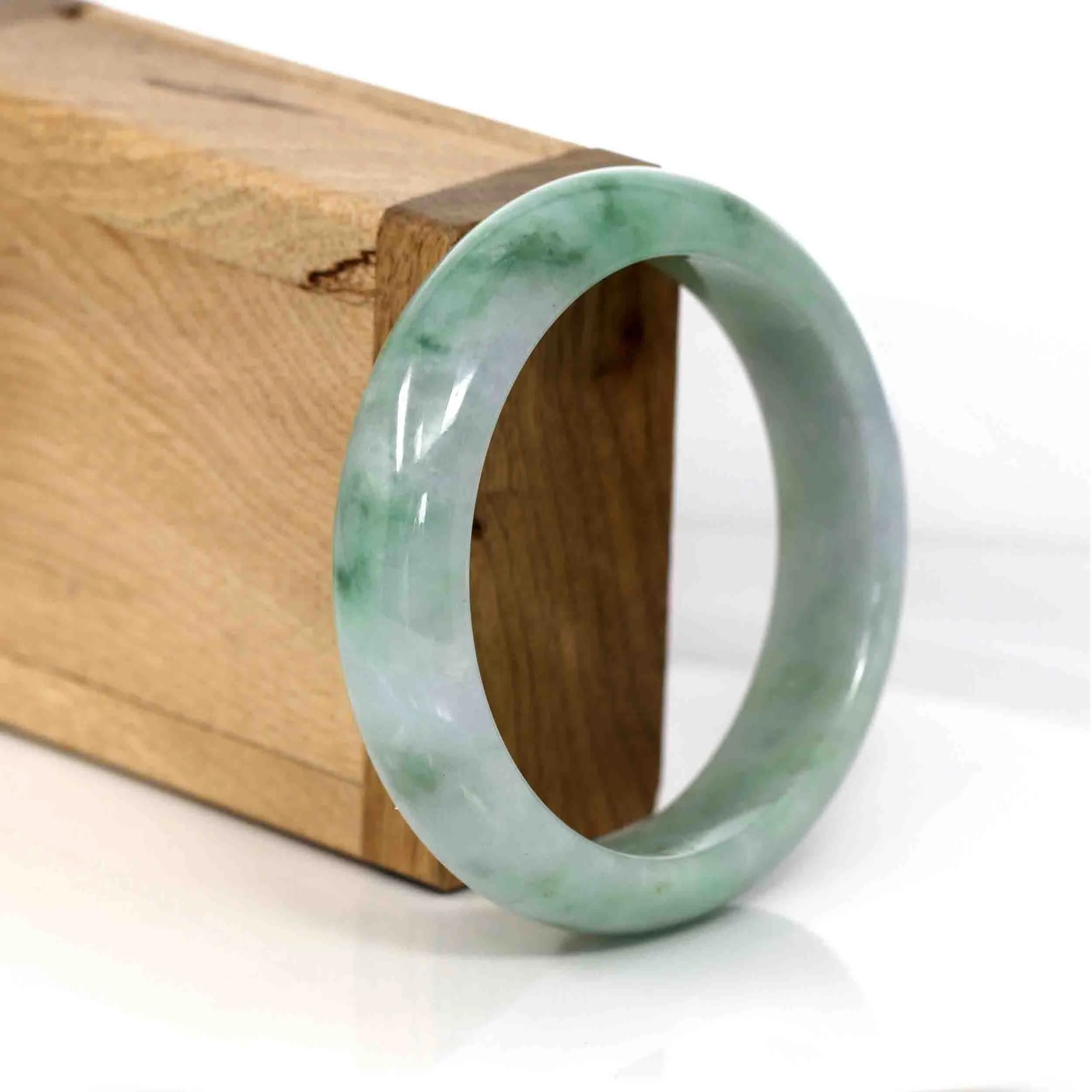 Baikalla Classic Real Jade Jadeite Bangle Bracelet ( 56.85 mm )#351