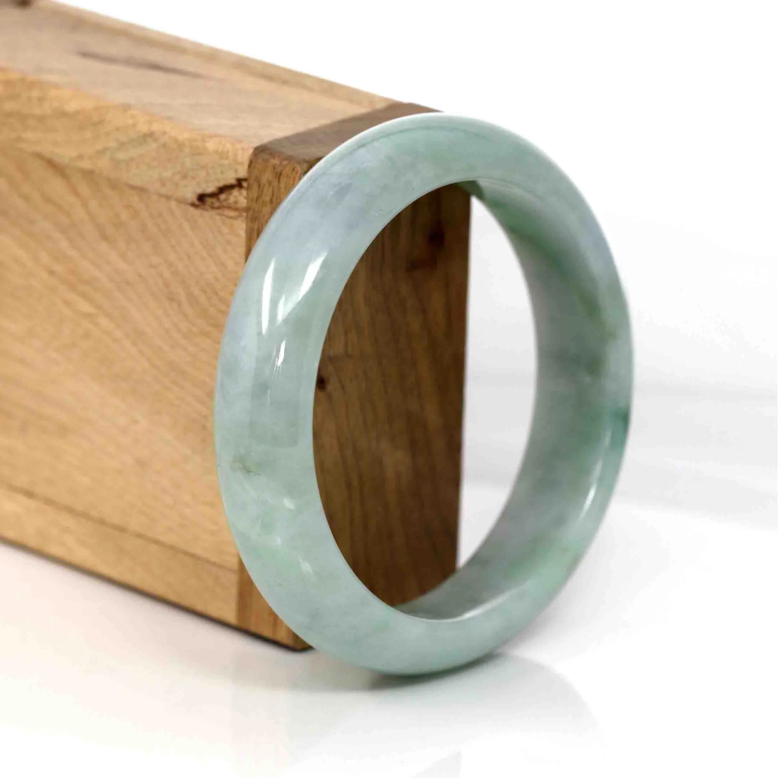 Baikalla Classic Real Jade Jadeite Bangle Bracelet ( 56.85 mm )#351