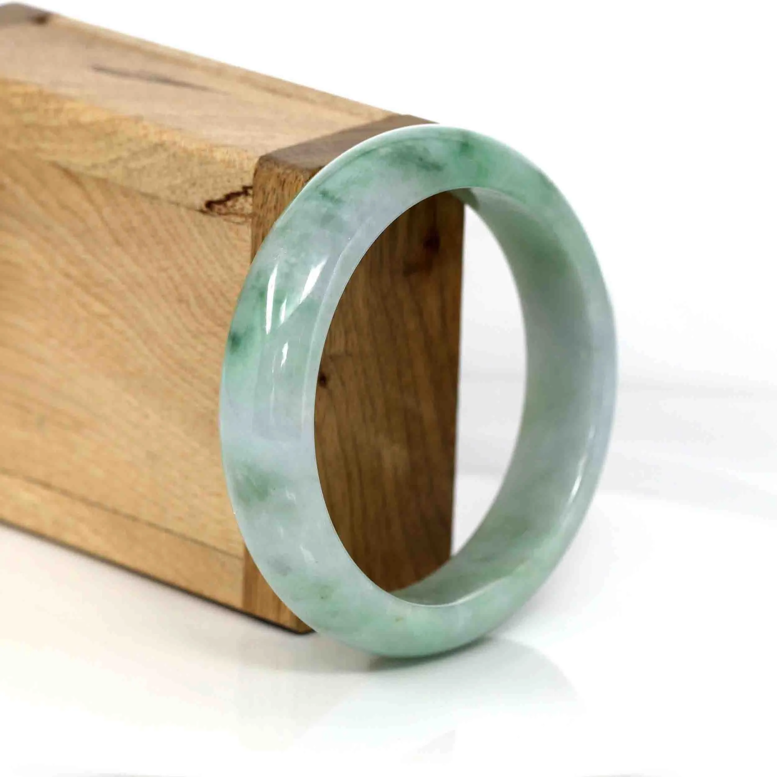 Baikalla Classic Real Jade Jadeite Bangle Bracelet ( 56.85 mm )#351