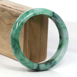 Baikalla Green Classic Real Jadeite Jade Bangle Bracelet (63.61mm) #389