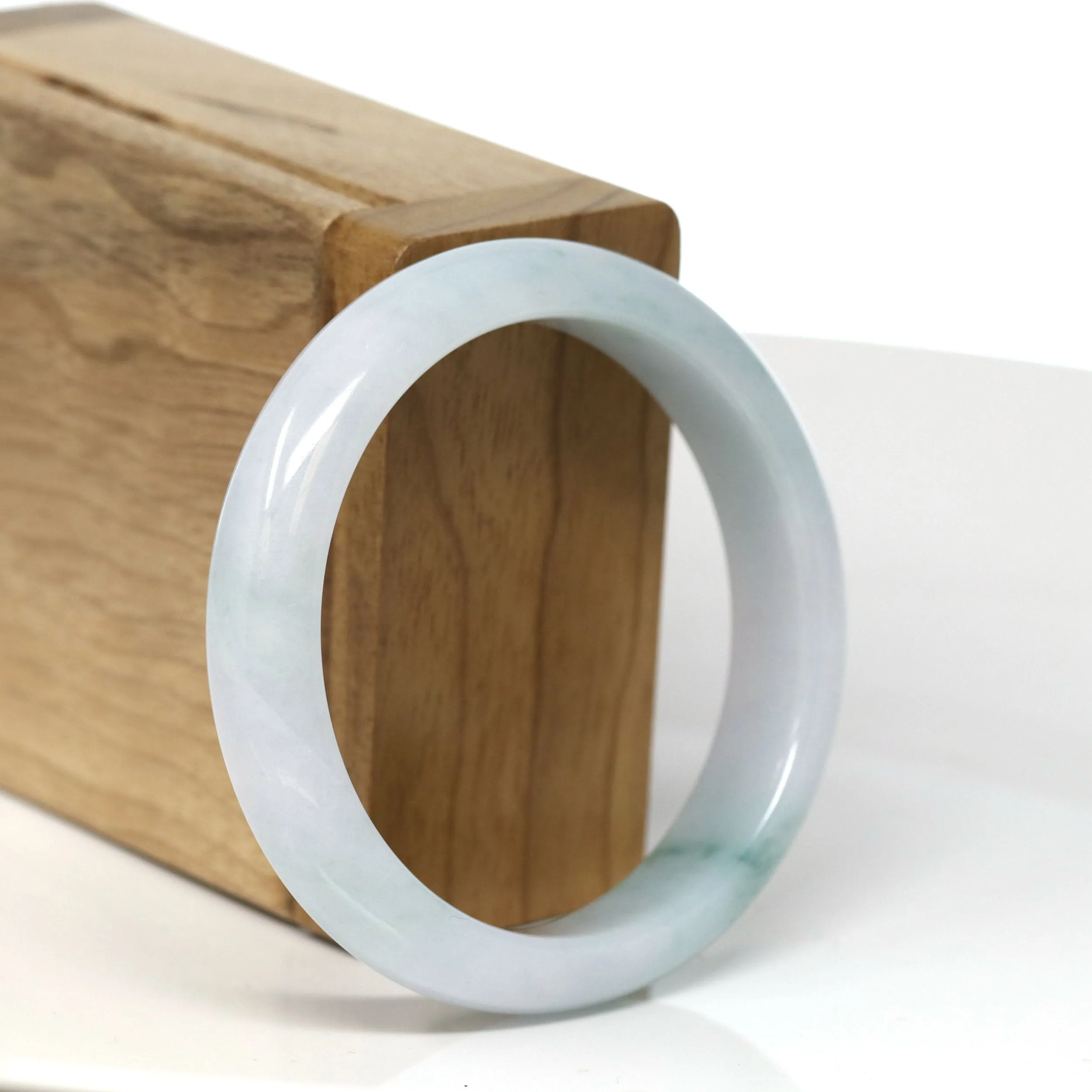 Baikalla Natural Burmese Blue Green Jadeite Jade Bangle Bracelet (54.07mm) #T280