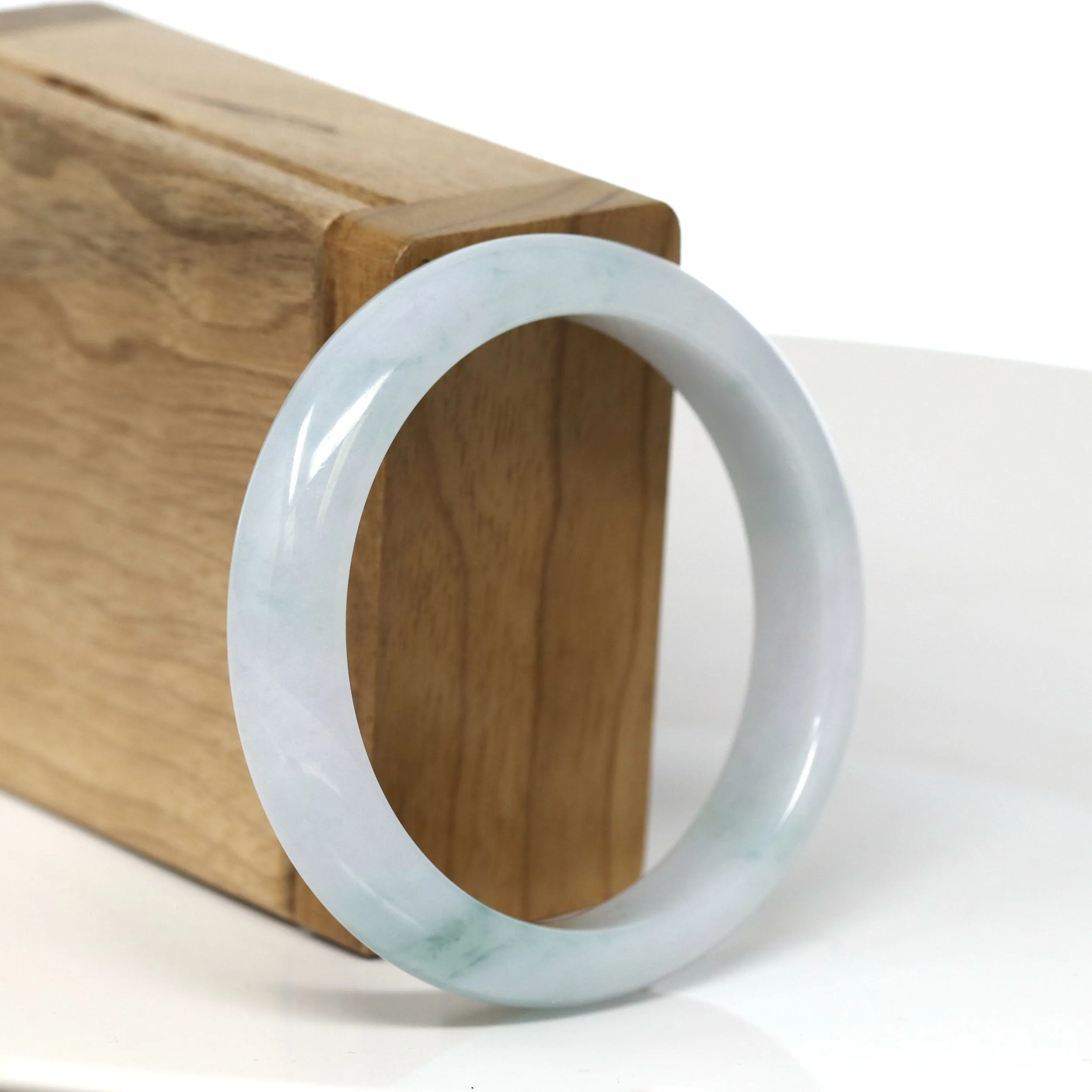 Baikalla Natural Burmese Blue Green Jadeite Jade Bangle Bracelet (54.07mm) #T280