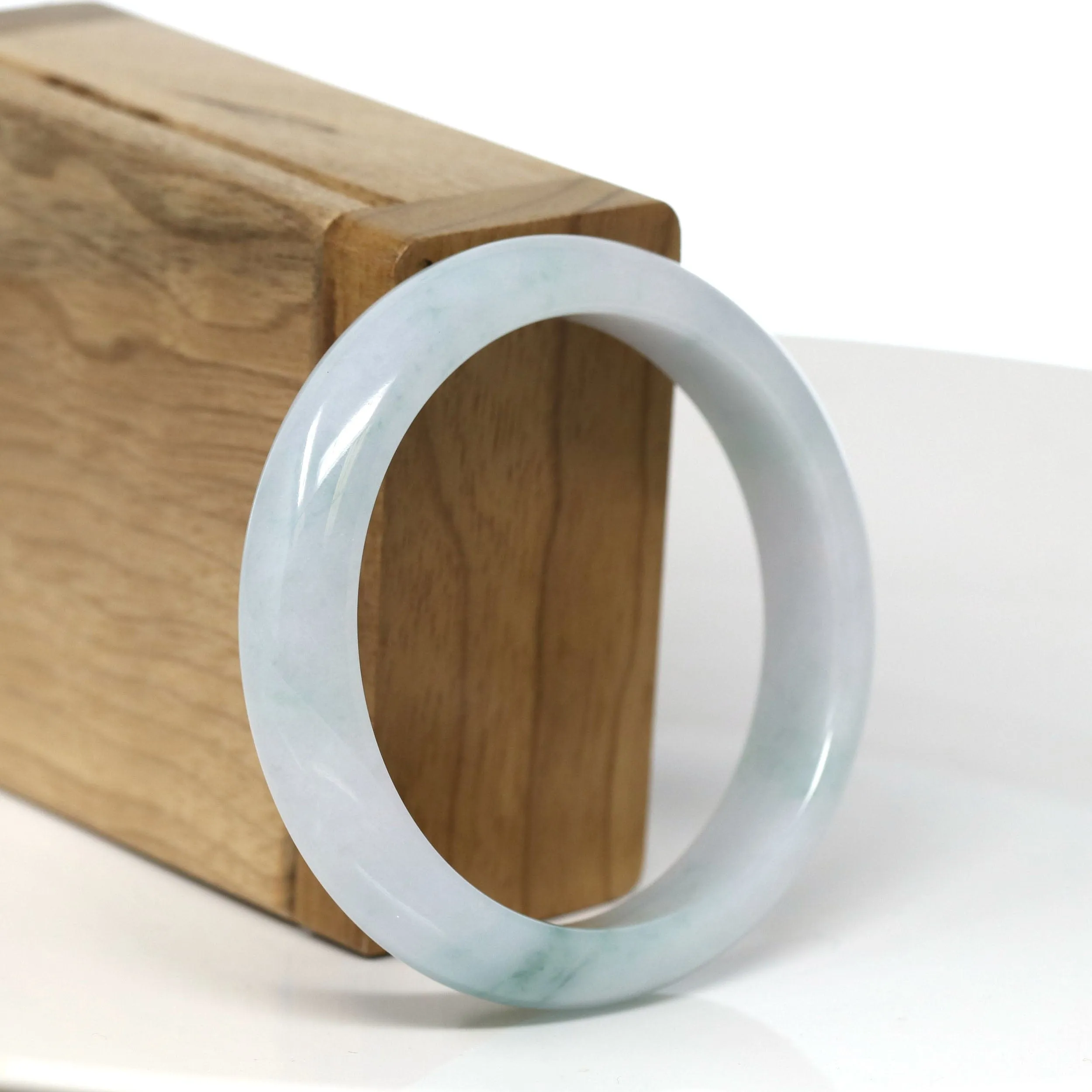 Baikalla Natural Burmese Blue Green Jadeite Jade Bangle Bracelet (54.07mm) #T280