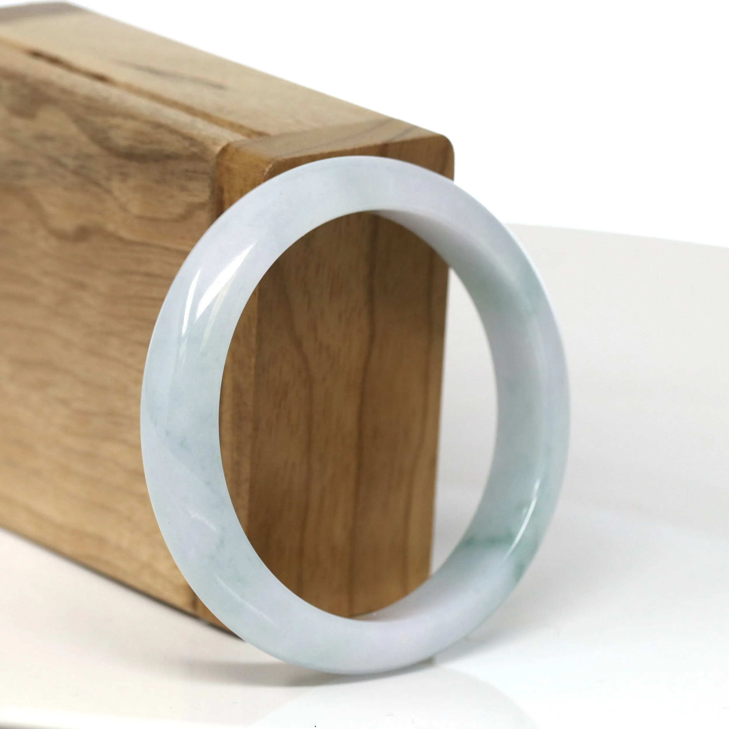 Baikalla Natural Burmese Blue Green Jadeite Jade Bangle Bracelet (54.07mm) #T280