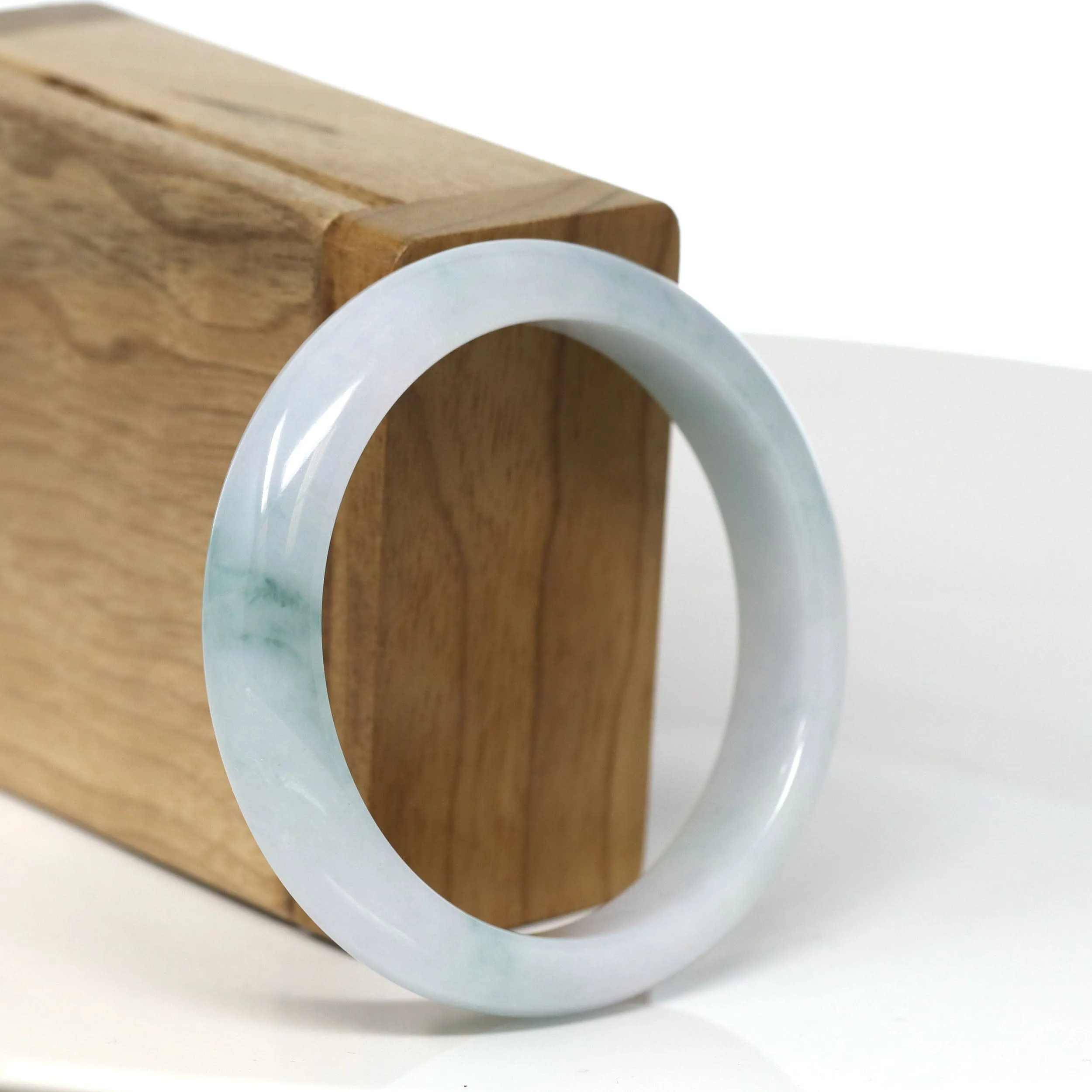 Baikalla Natural Burmese Blue Green Jadeite Jade Bangle Bracelet (54.07mm) #T280