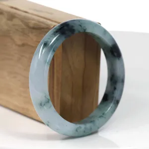 Baikalla Natural Burmese Blue-green Jadeite Jade Bangle Bracelet (58.03mm)#T149