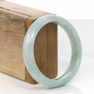 Baikalla™ "Classic Bangle" Genuine Burmese Green Jadeite Jade Bangle Bracelet (57.05 mm) #427