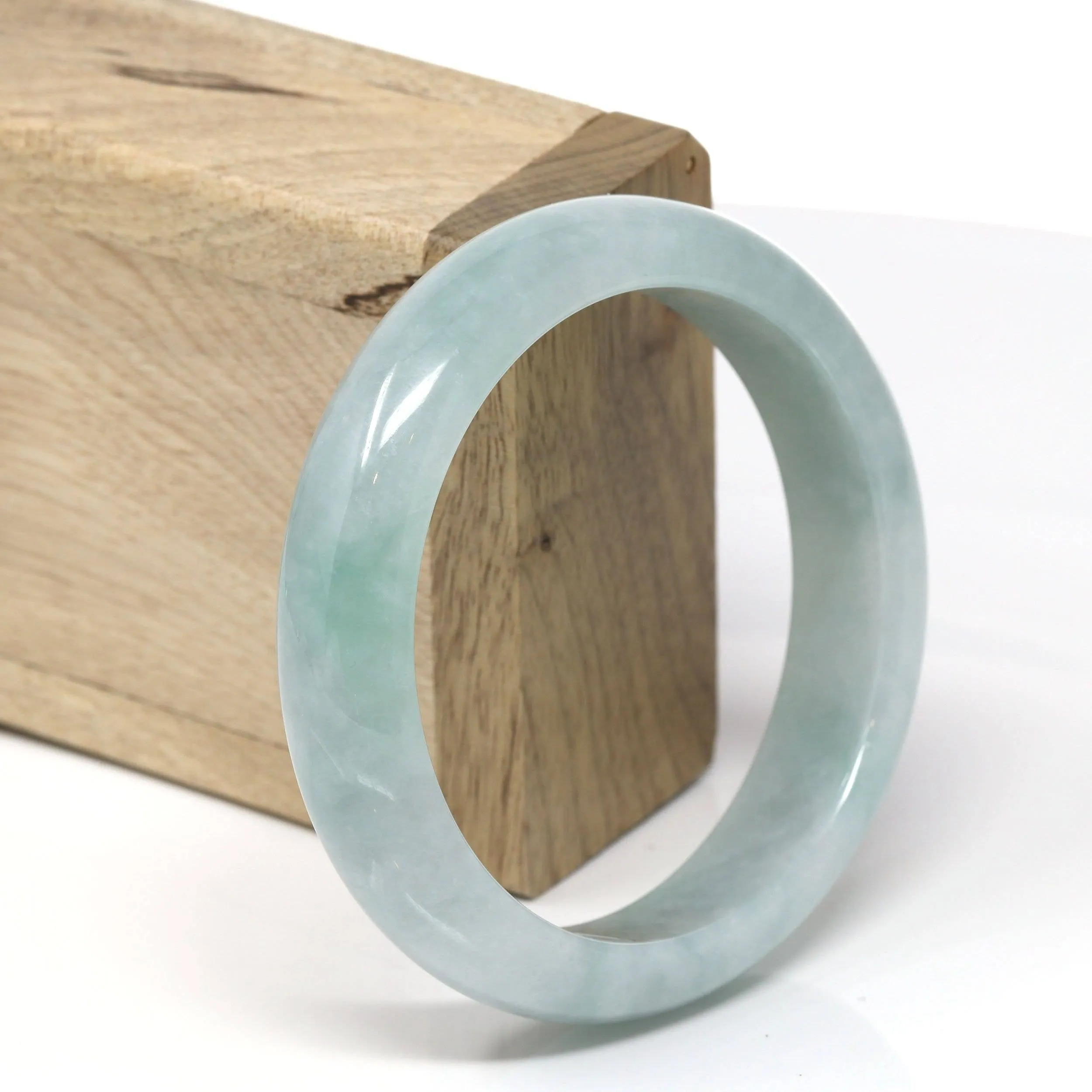 Baikalla™ "Classic Bangle" Genuine Burmese High Quality Jadeite Jade Bangle Bracelet (58.6 mm) #531