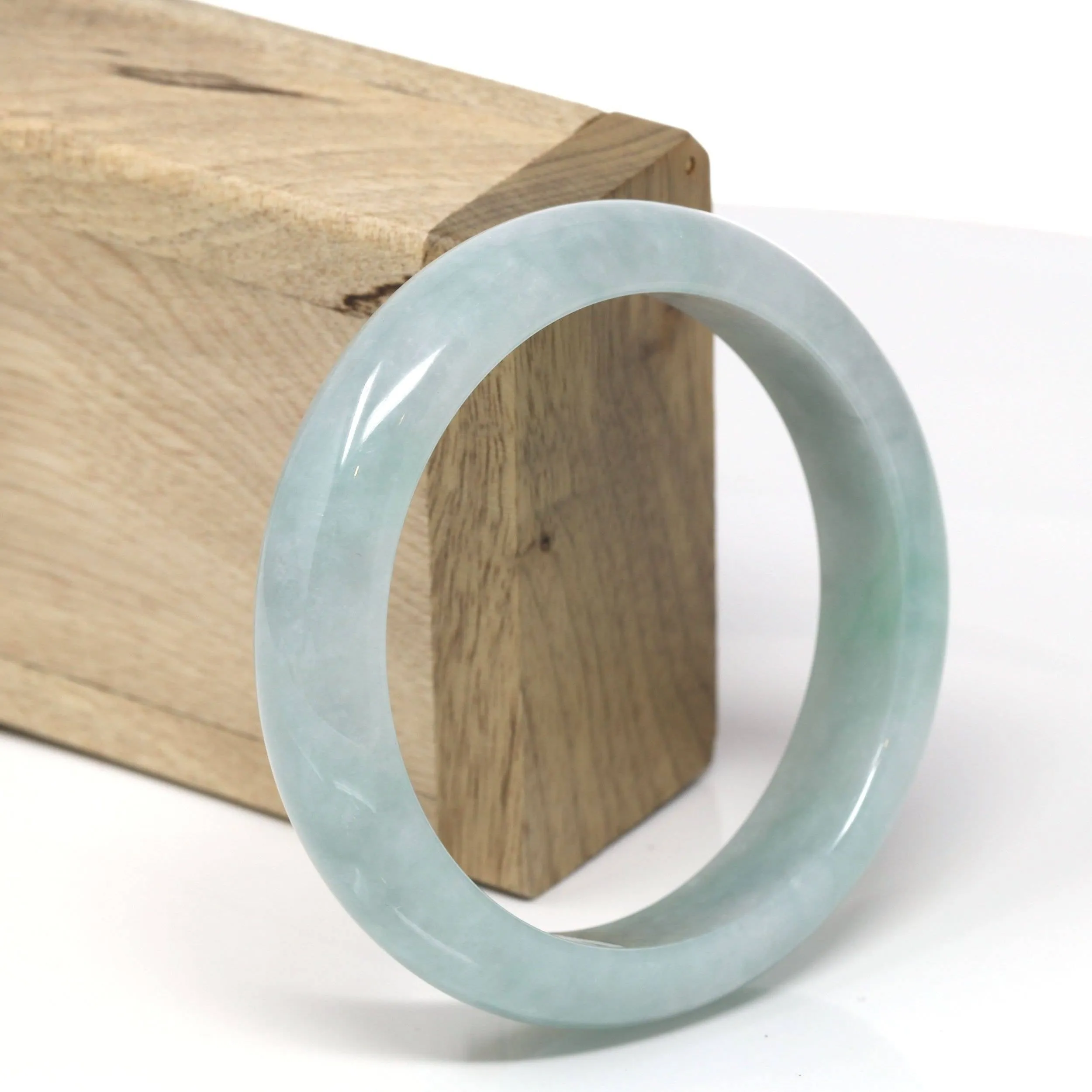 Baikalla™ "Classic Bangle" Genuine Burmese High Quality Jadeite Jade Bangle Bracelet (58.6 mm) #531