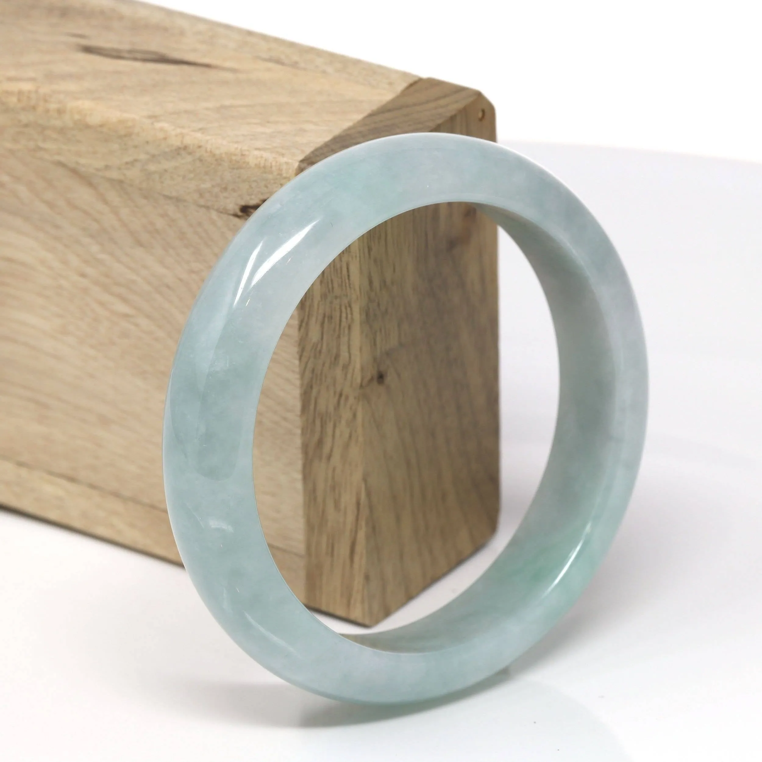 Baikalla™ "Classic Bangle" Genuine Burmese High Quality Jadeite Jade Bangle Bracelet (58.6 mm) #531