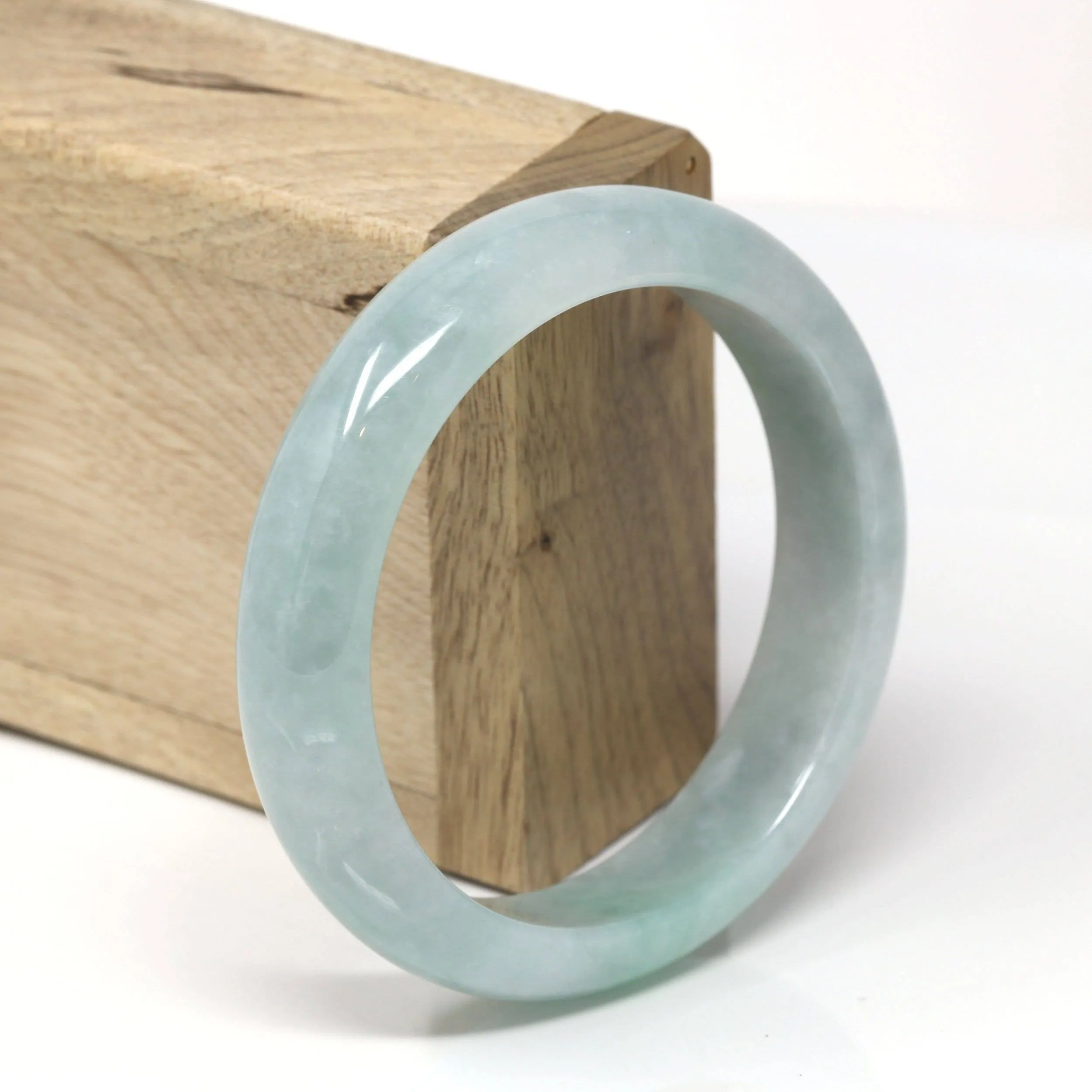 Baikalla™ "Classic Bangle" Genuine Burmese High Quality Jadeite Jade Bangle Bracelet (58.6 mm) #531