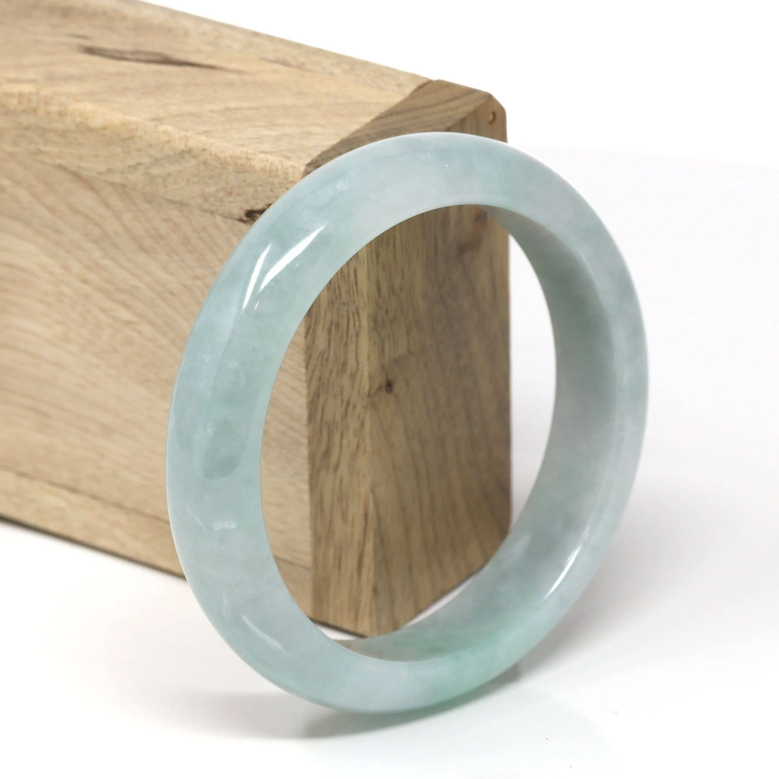 Baikalla™ "Classic Bangle" Genuine Burmese High Quality Jadeite Jade Bangle Bracelet (58.6 mm) #531