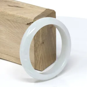 Baikalla™ "Classic Bangle" Genuine Burmese Jadeite Jade Bangle Bracelet (56.9 mm) #540
