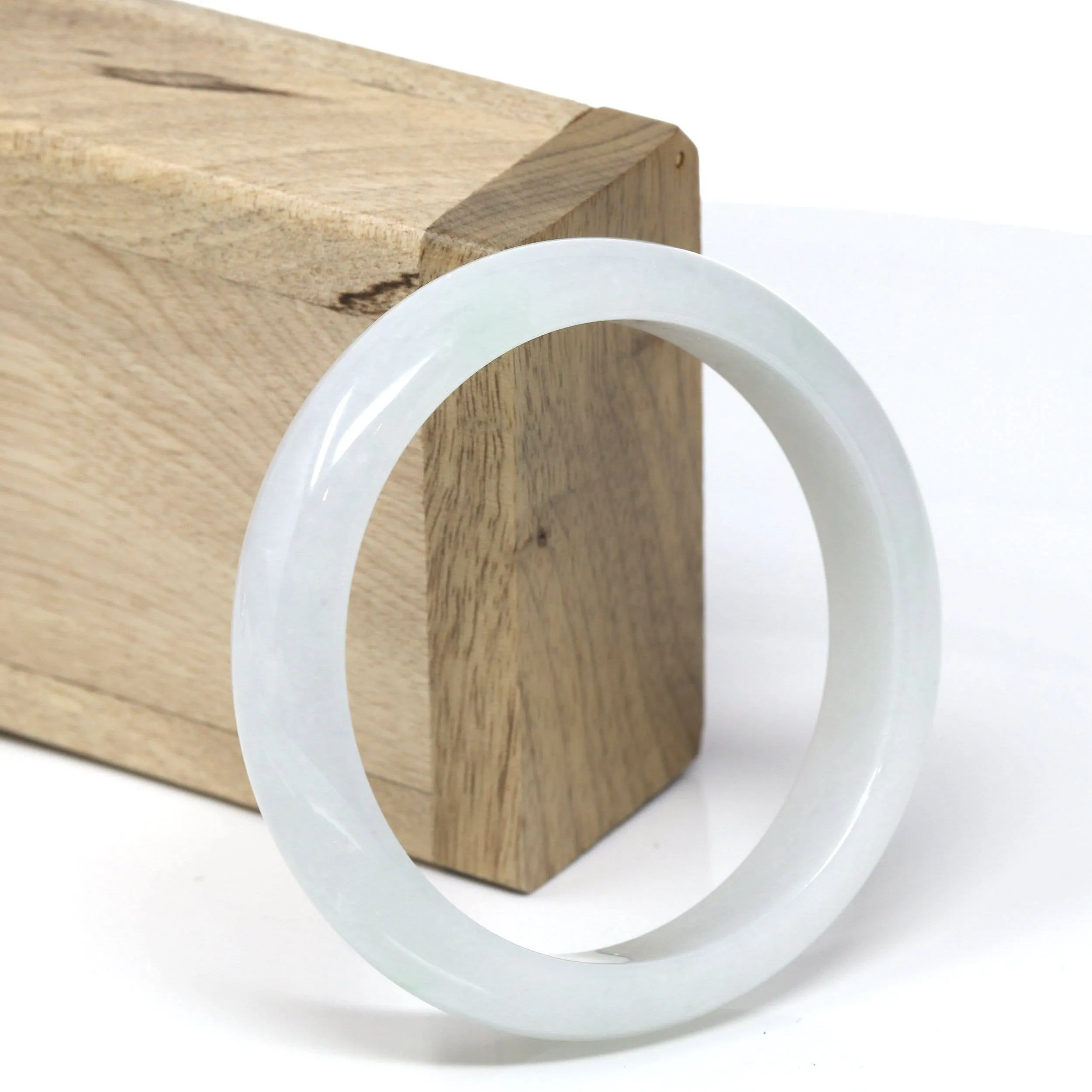 Baikalla™ "Classic Bangle" Genuine Burmese Jadeite Jade Bangle Bracelet (56.9 mm) #540
