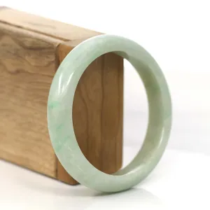 Baikalla "Classic Bangle" Yellow Green Natural Burmese Jadeite Jade Bangle (57.39 mm) #815