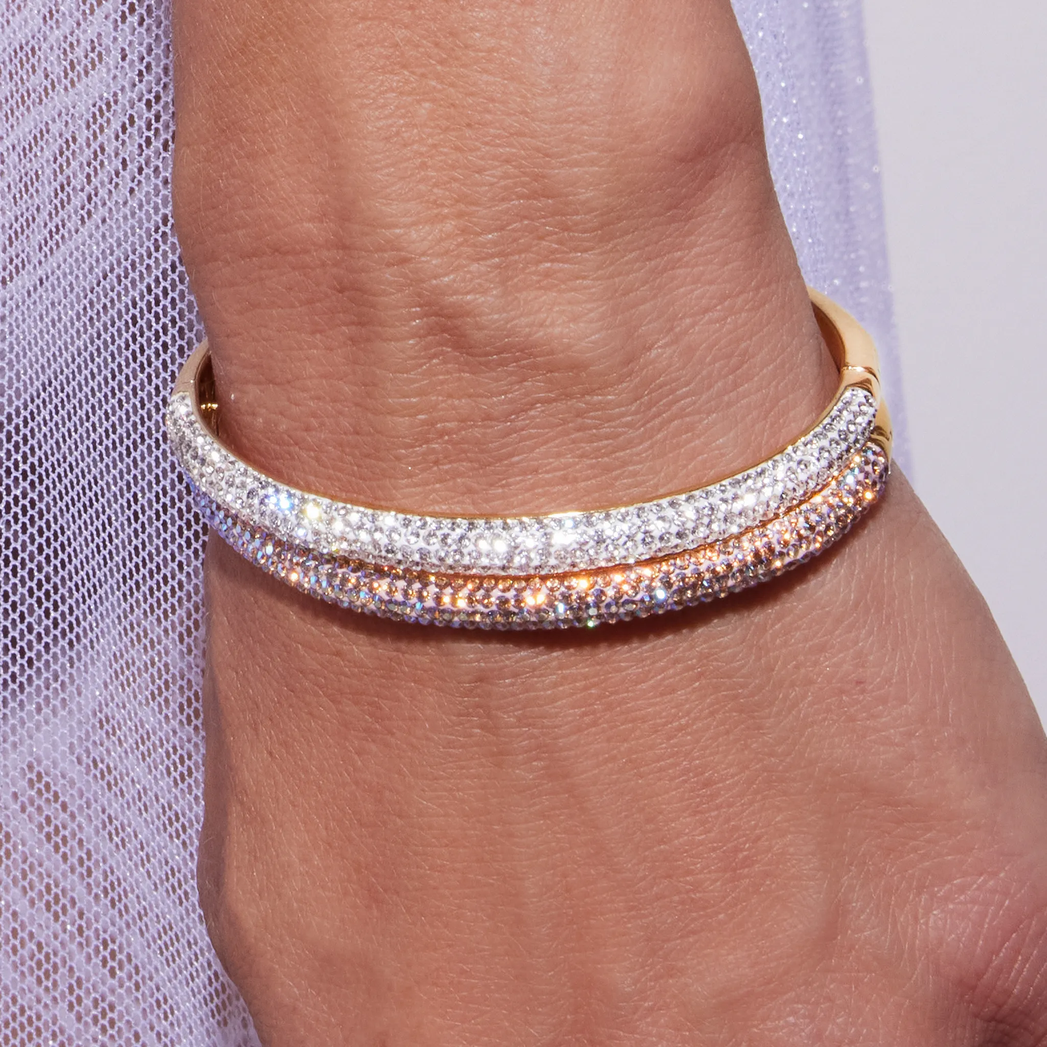 Ballet Slipper Sparkle Cuff Bracelet