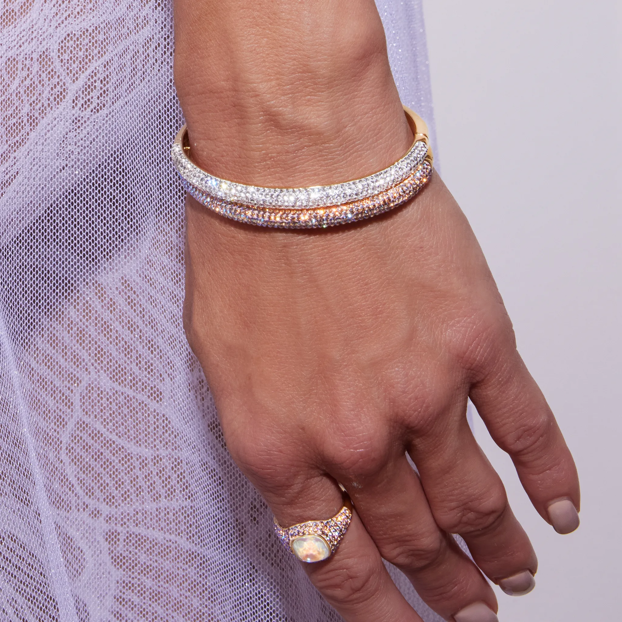 Ballet Slipper Sparkle Cuff Bracelet