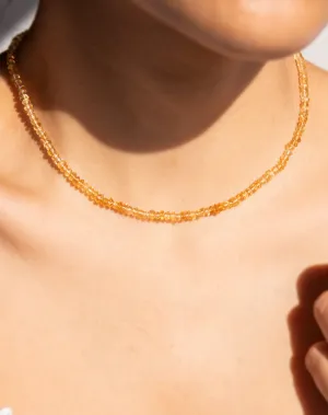 Beaded Topaz Necklace, Scorpio