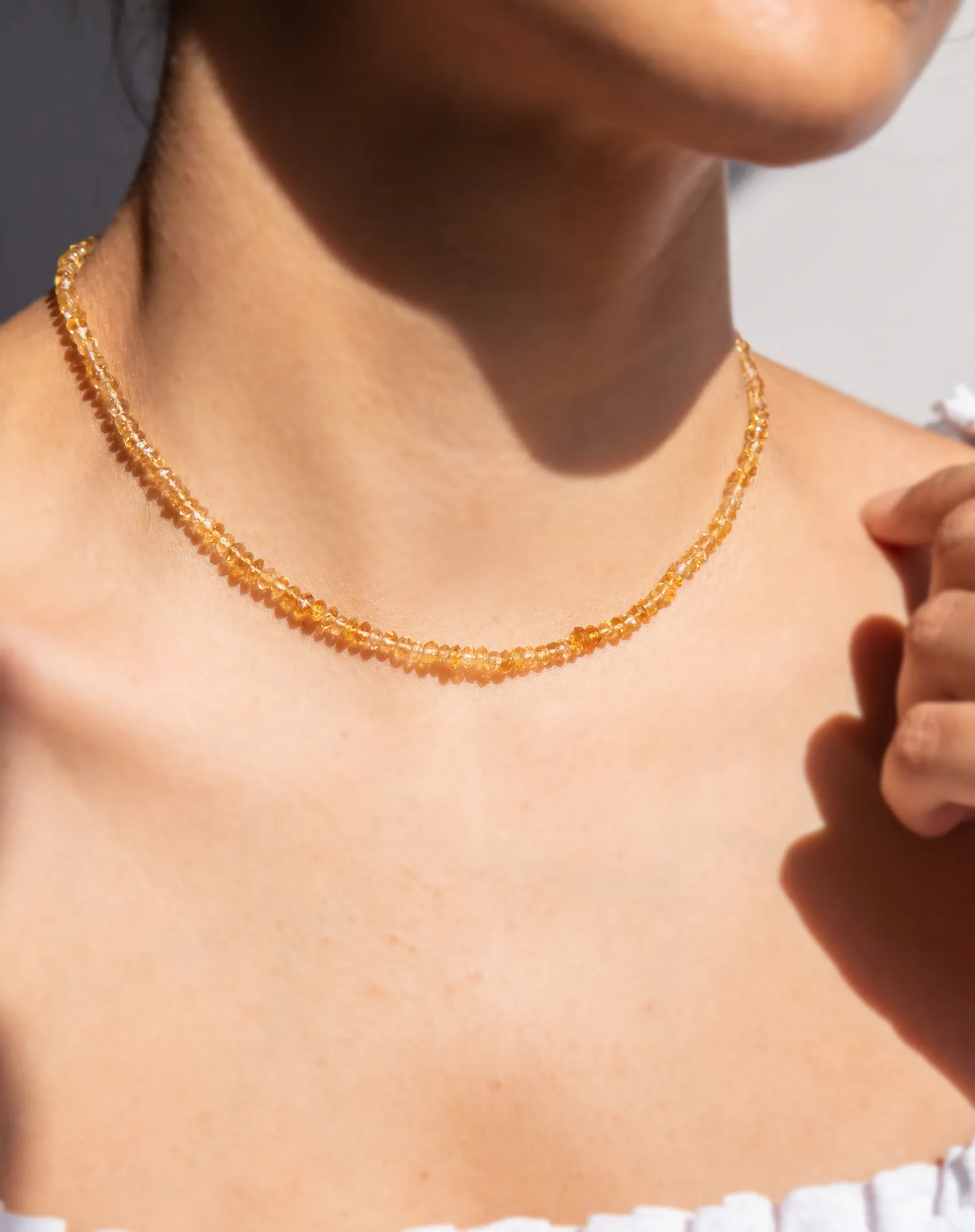 Beaded Topaz Necklace, Scorpio