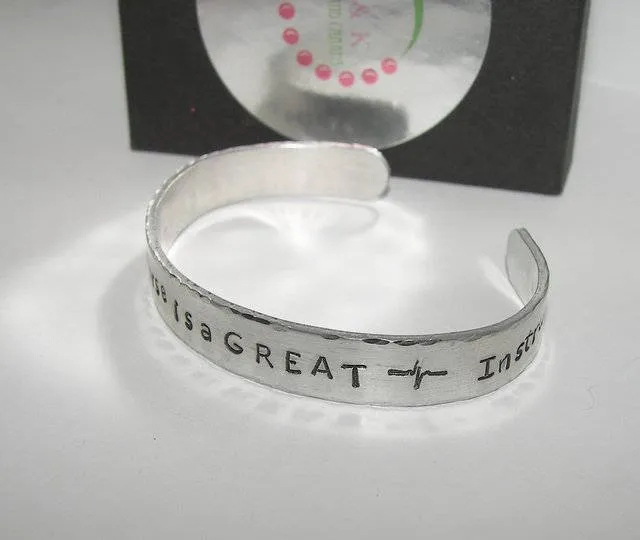Behind every nurse is a great instructor Nurses instructor gift,  custom hand stamped cuff bracelet, gift for nursing graduation