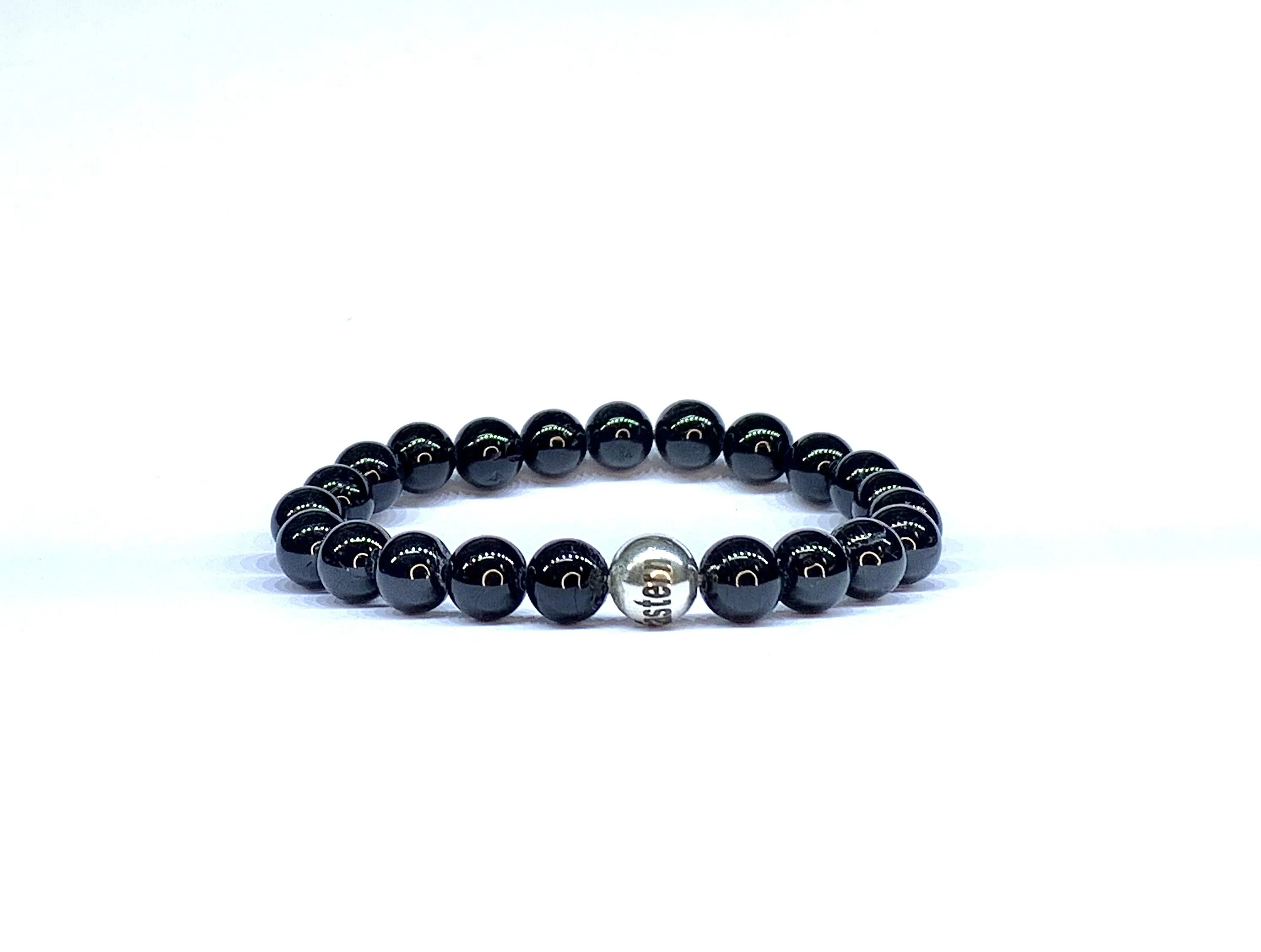 Black Tourmaline Crystal Bead Bracelet