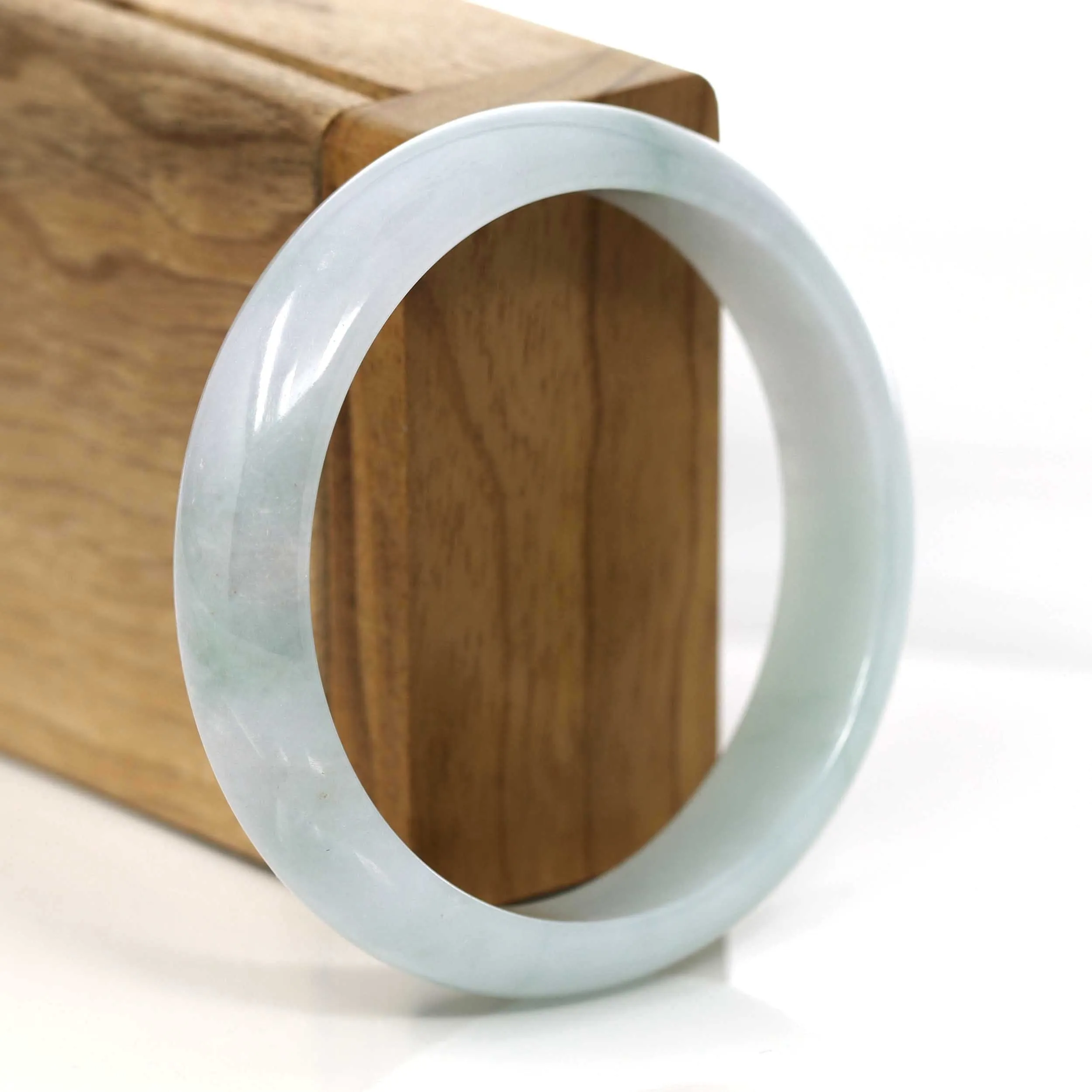 Blue- Green Genuine Burmese Jadeite Jade Bangle Bracelet (57.90 mm) #363