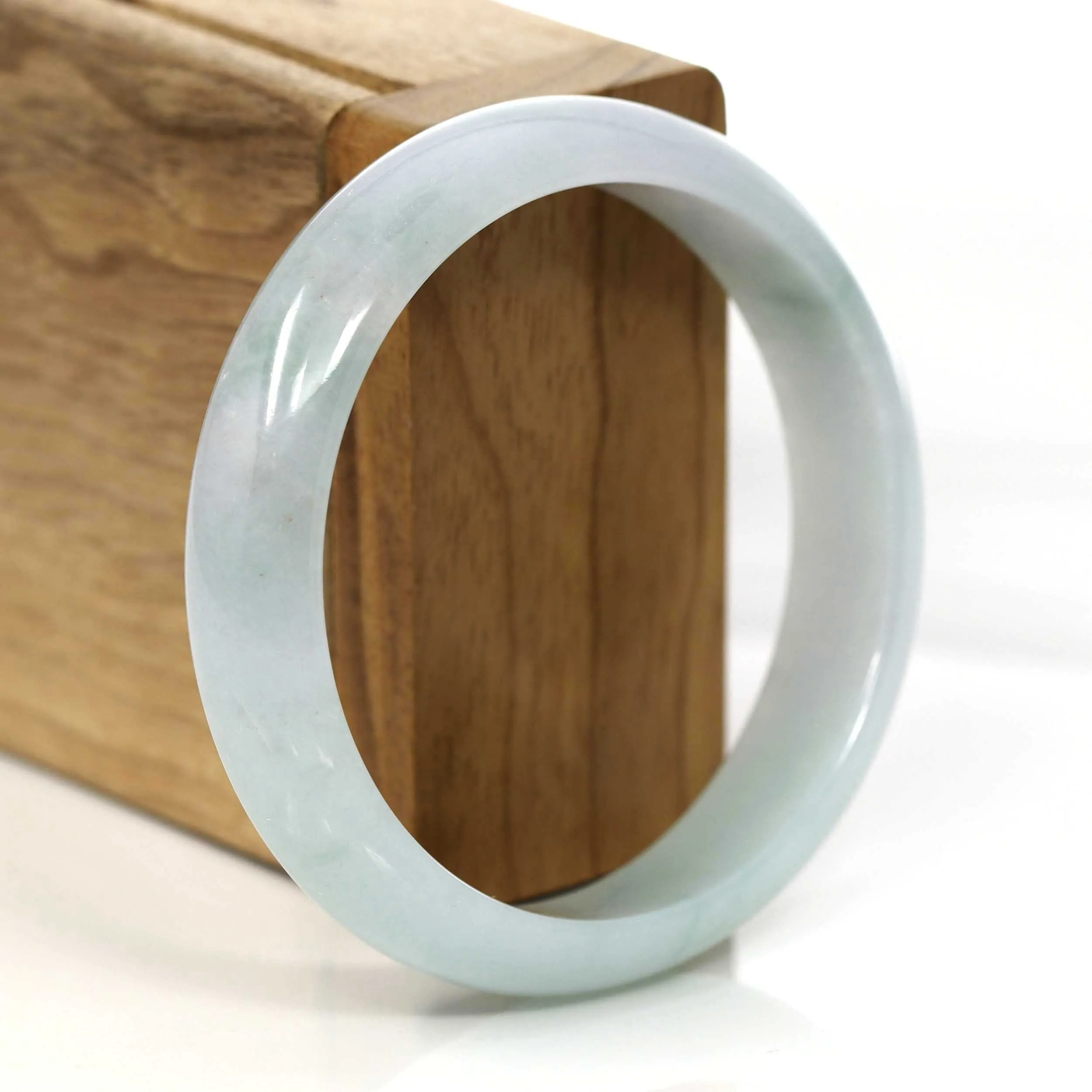 Blue- Green Genuine Burmese Jadeite Jade Bangle Bracelet (57.90 mm) #363