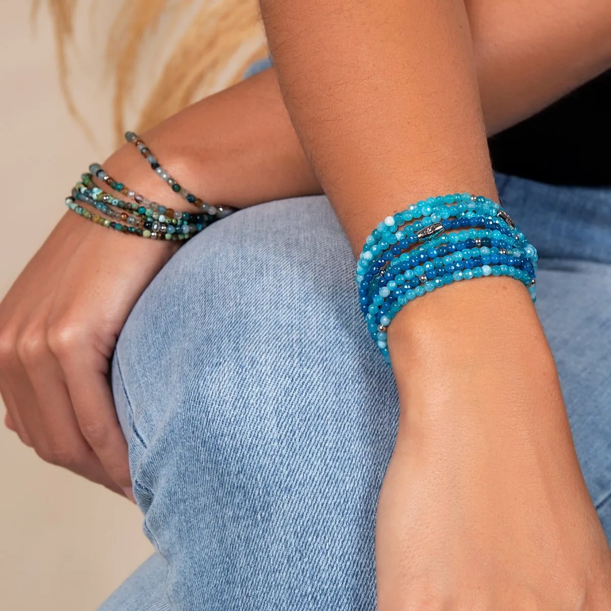 Blue Jade | .925 Sterling Silver | Gemstone Wrap
