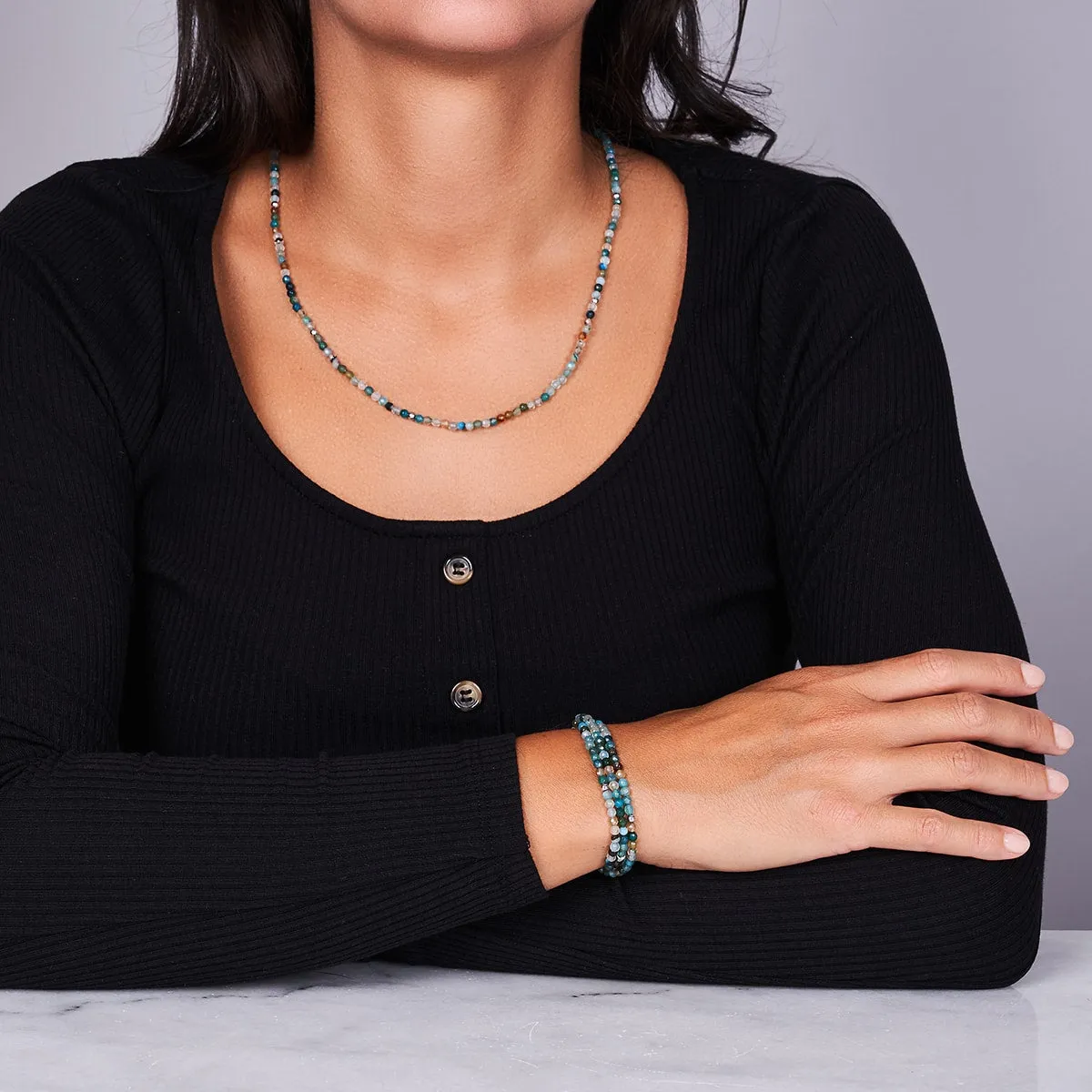 Blue Jade | .925 Sterling Silver | Gemstone Wrap