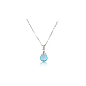 Blue Topaz Briolette Necklace