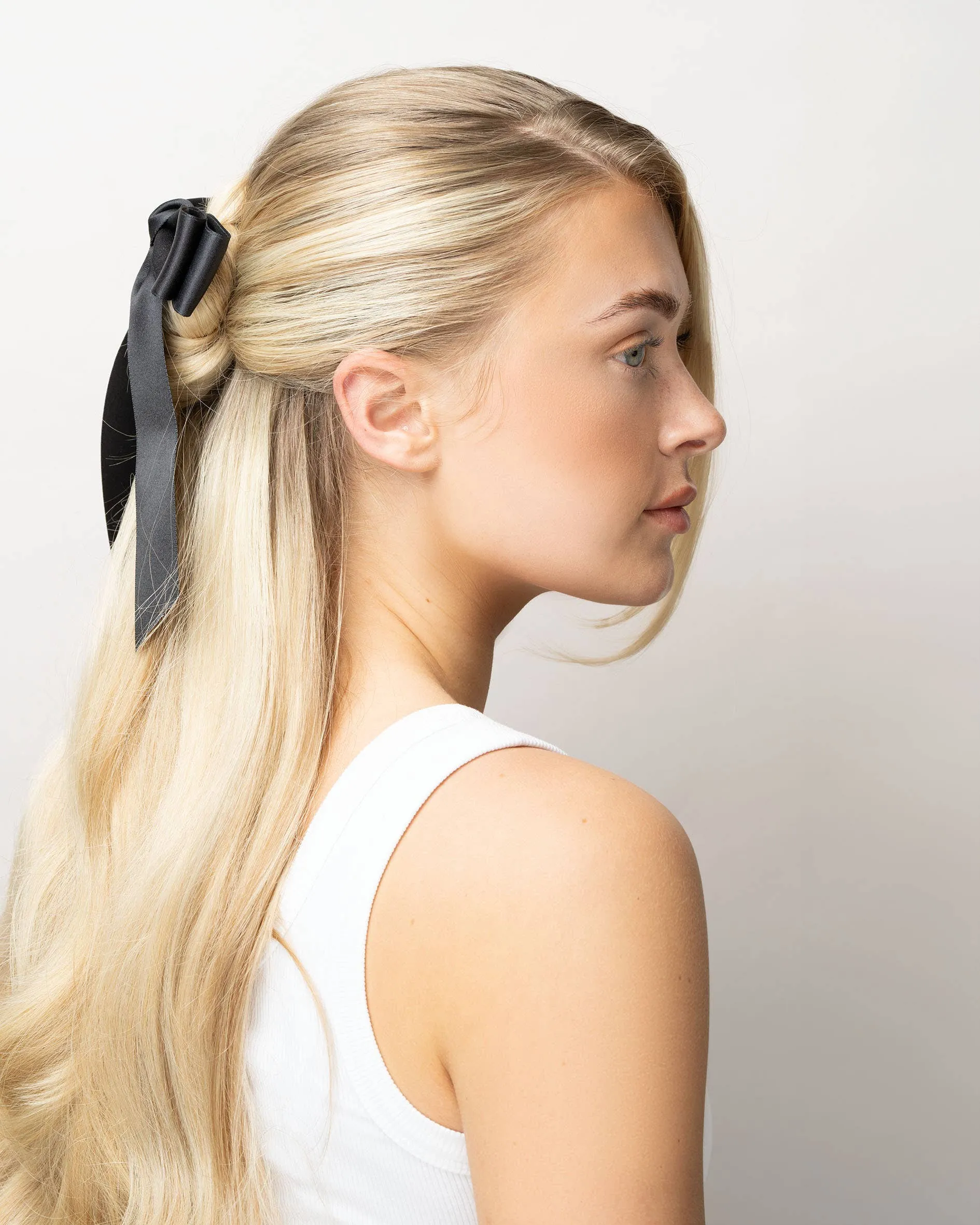 Brushworks Satin Hair Bow Duo – Red & Black