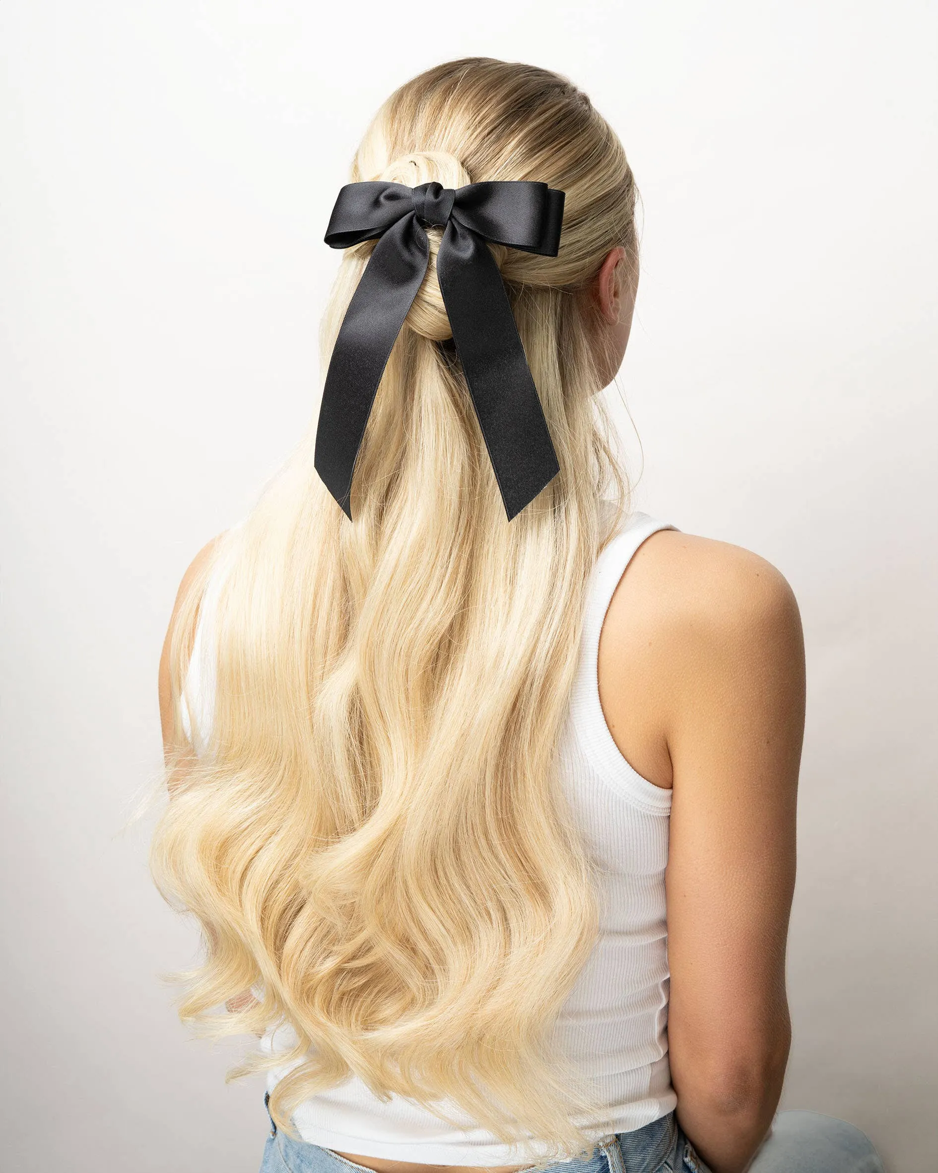 Brushworks Satin Hair Bow Duo – Red & Black