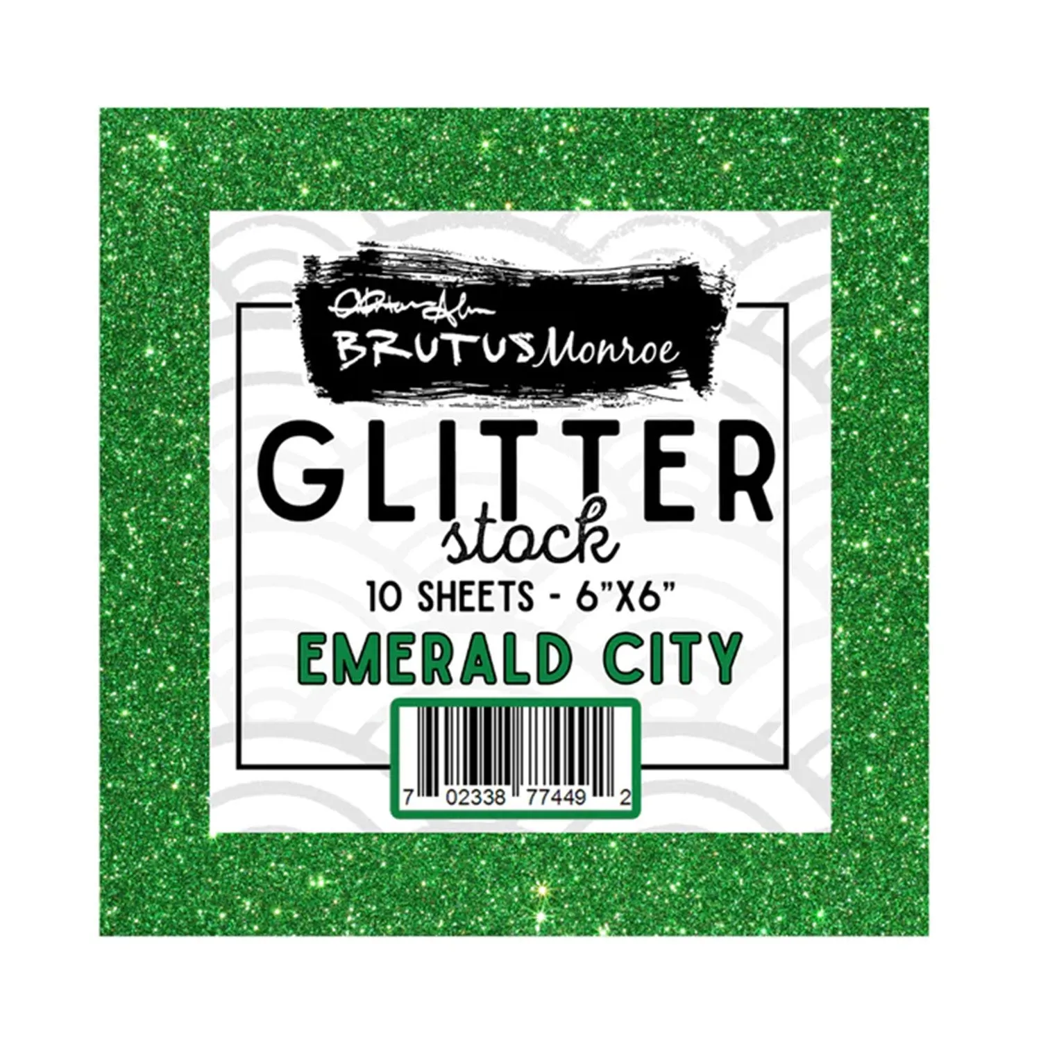 Brutus Monroe Glitterstock 6"x 6" - Oz Collection - Emerald City*